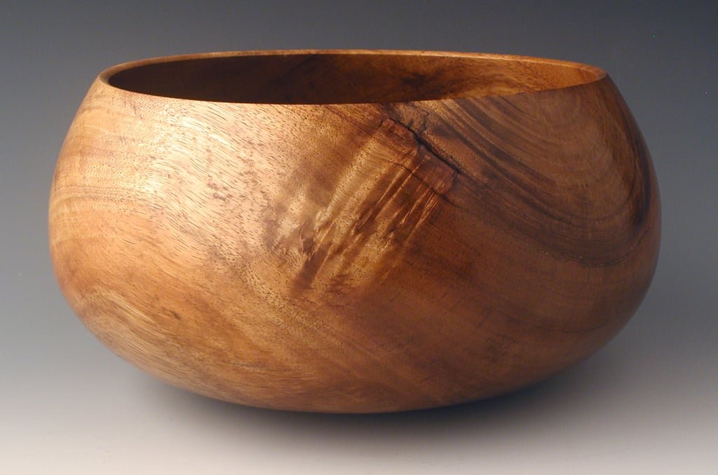 Hawaiian Calabash Bowl Koa Wood
